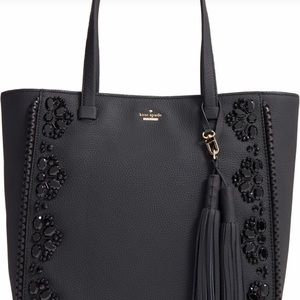 Kate Spade New York Anderson Way beaded leather tote